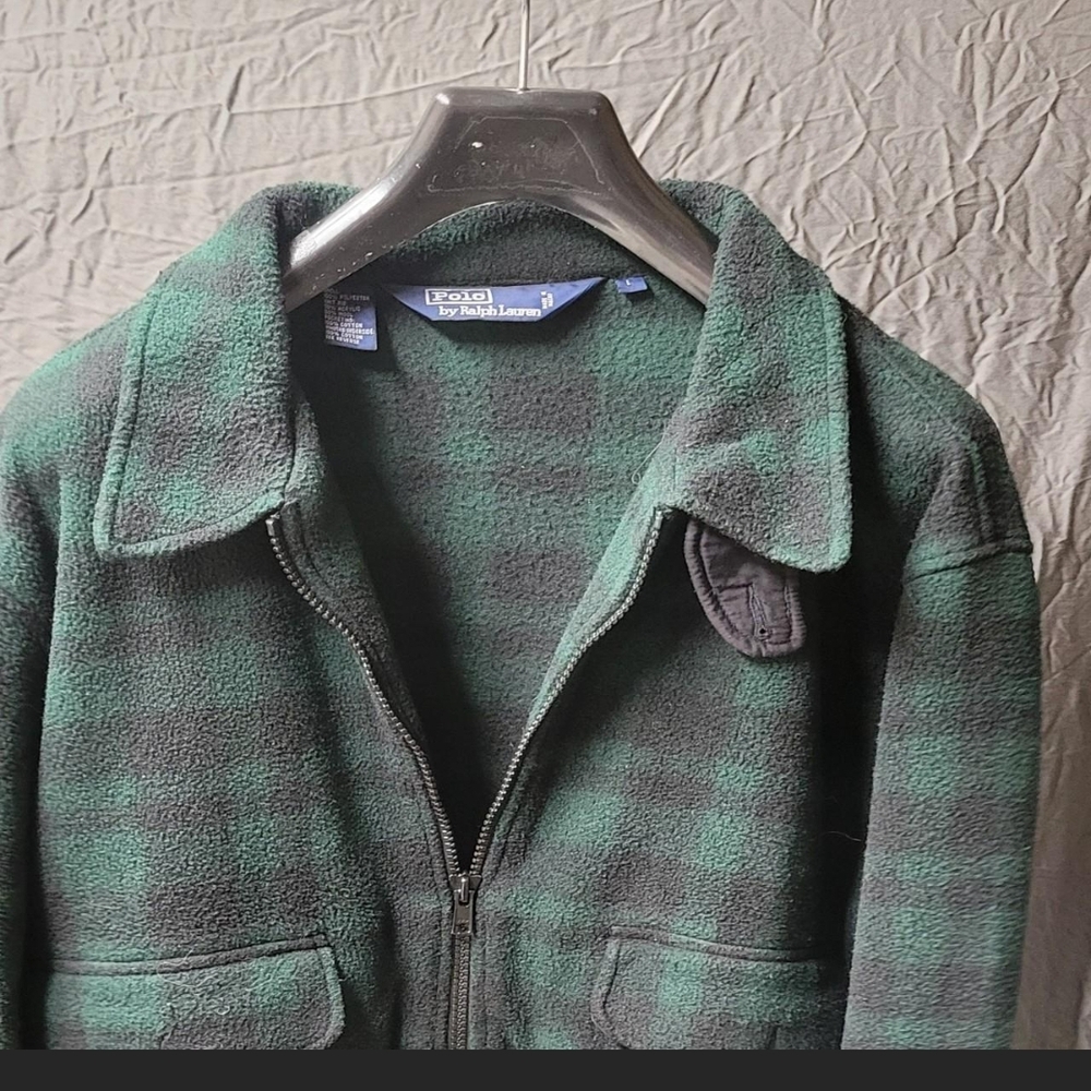 Polo by Ralph Lauren Men's Green Fleece Zip Up Jacket